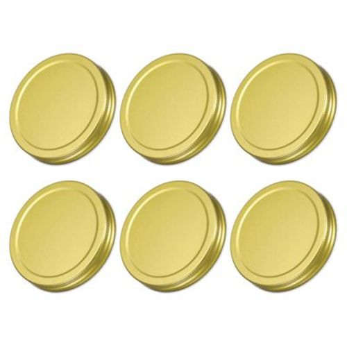 Unique Bargains Leak Proof Regular Mouth Tin Plate Mason Jar Lids 6 Pcs