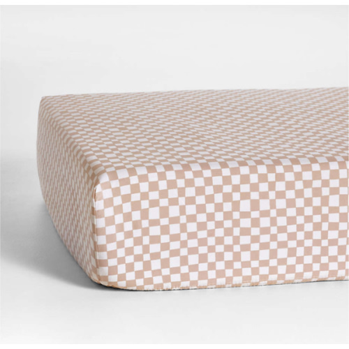 Venice Dusty Blush 100% Organic Cotton Baby Crib Fitted Sheet by Leanne Ford