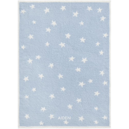Scattered Stars Fuzzy Baby Blanket
