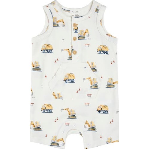 Digger Print Jersey Romper