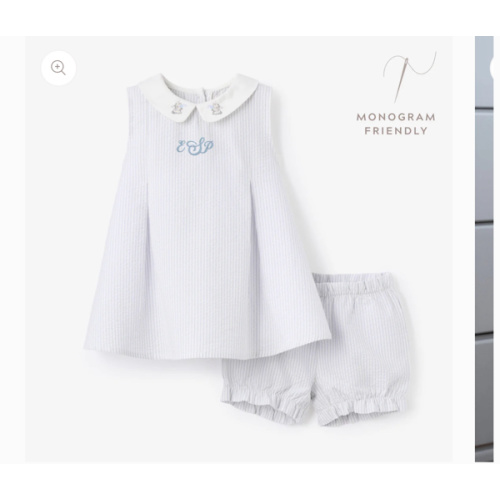 Swiss Dot Pintucked Bubble w/ Rose Embroidery – Elegant Baby