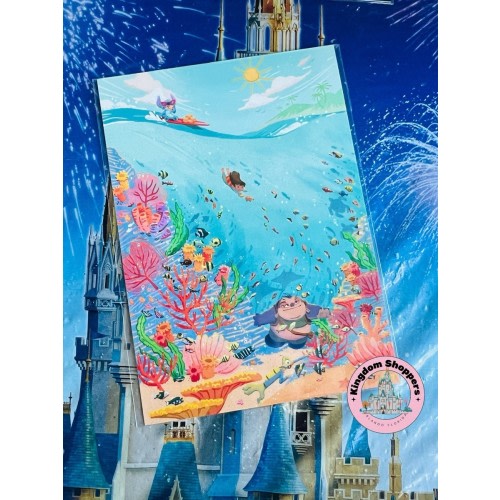 2026 Disney Parks Josey Tsao Lilo & Stitch Sandwich Day 5x7" Postcard