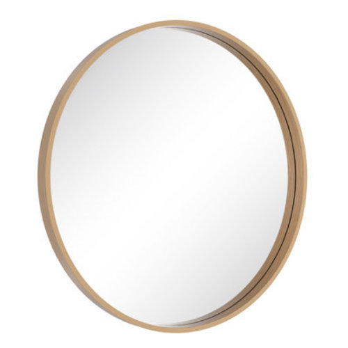Ebern Designs Karrina Accent Wood Round Mirror | Wayfair
