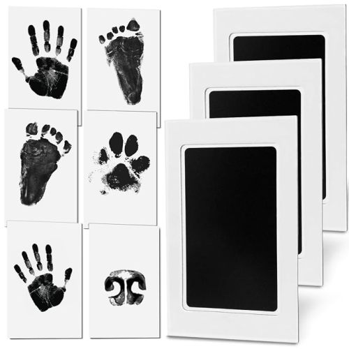 SenseYo 3 Pack Inkless Baby Hand and Footprint Kit Dog Cat Nose Paw Print Stamp Mess Free Ink Pad Clean Touch for Newborn Pet Keepsake New Mom Gifts