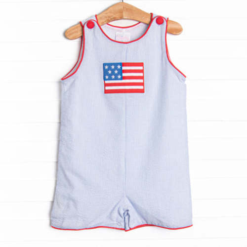Stars and Stripes Applique Jon Jon, Blue – Stitchy Fish