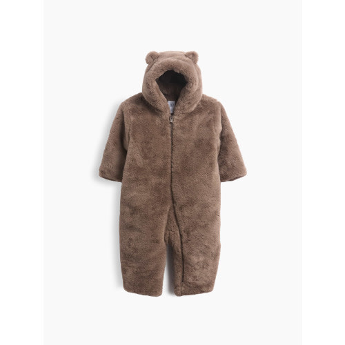 Baby Faux Fur Brannan Bear Hooded One-Piece
