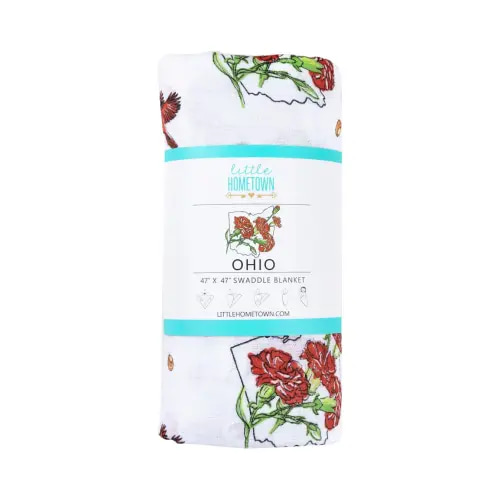 Ohio Baby Muslin Swaddle Blanket: Soft & Breathable – Little Hometown