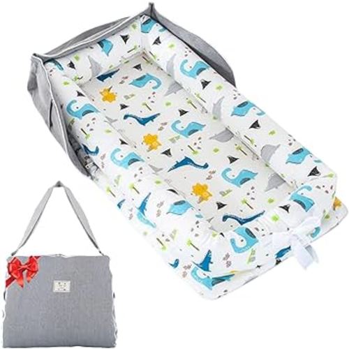 Baby Lounger Play Mat for Tummy Time,Baby Lounger for Newborn Awake-Time Pad,Portable Newborn Babies Essentials Gifts 0-24 Months Home or Travel (Long Necked Dragon)