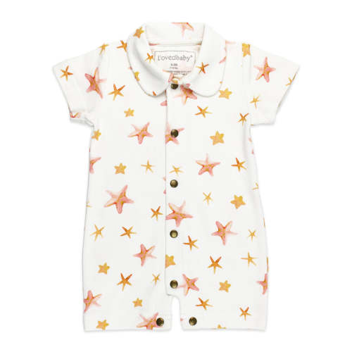 Starfish | Organic S/Sleeve Coverall 3-6m