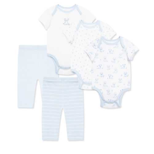 Peppy Puppies 5-Piece Bodysuits & Pants Set