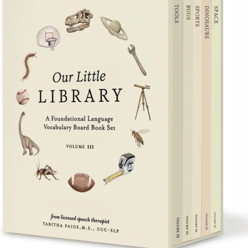 Our Little Library Vol. 3: Dinosaurs, Space, Tools, Bugs, and Sports Board Book Set for Boys & Girls (Tabitha Paige Children's Book Series)