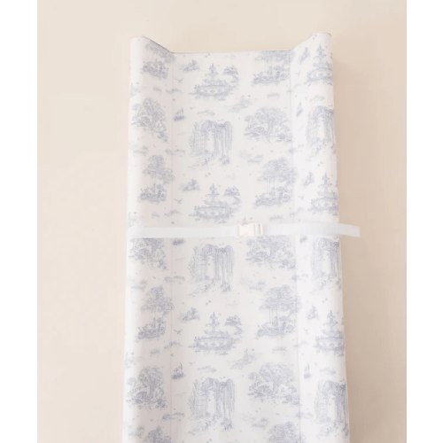 Spring Toile Blue Wipeable Contour Change Pad