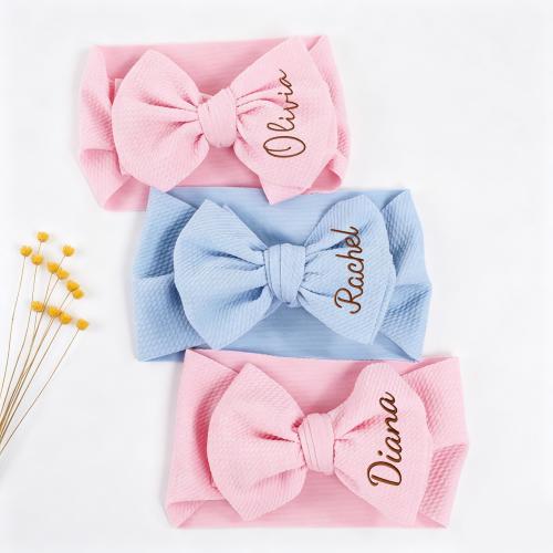Custom Embroidered Baby Bow Headband/ Personalized Name Infant Headband/ Baby Shower Gift/ First Birthday Gift for Girl/ Newborn Gift