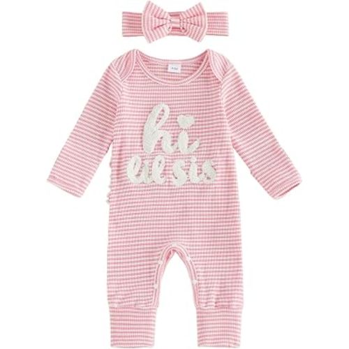 PUHHAPIEY Newborn Baby Girl Coming Going Home Clothes She's Here Romper