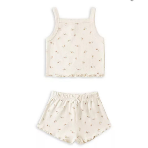 Girls' Pointelle Tank & Shorts Set - Baby
