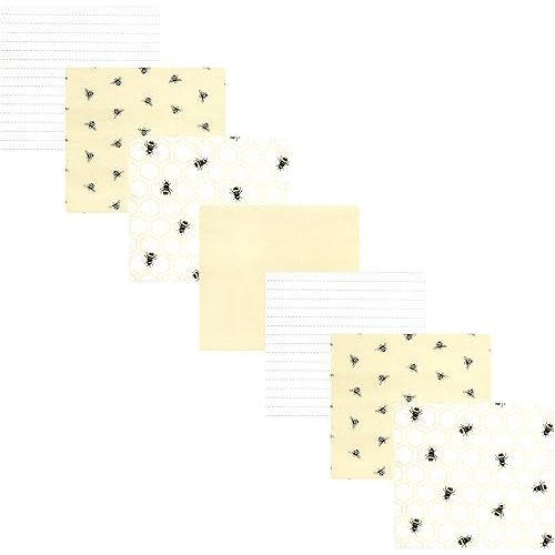 Hudson Baby Unisex Baby Cotton Flannel Receiving Blankets Bundle, Honey Bee, One Size