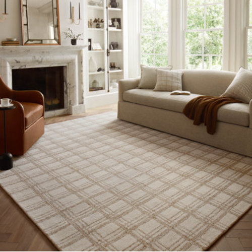 Chris Loves Julia x Loloi Polly Cream / Sand Area Rug & Reviews | Wayfair
