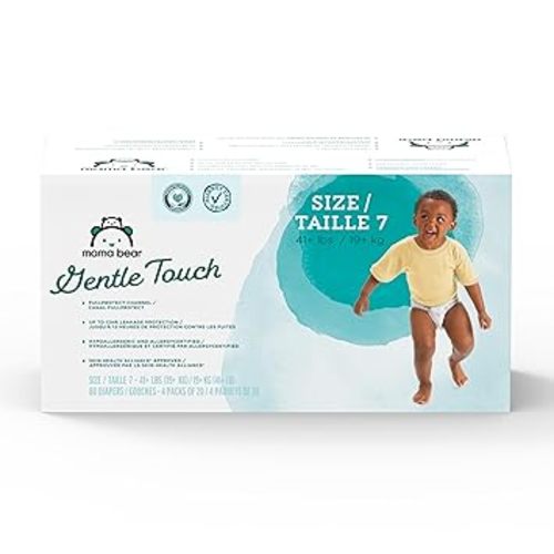 Amazon Brand - Mama Bear Gentle Touch Diapers, Size Newborn, Keeps Baby Dry, Skin Safe, Fragrance-Free, 30 Count