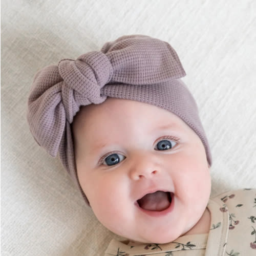 Waffle Bow Wrap - purple