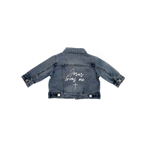 LAST CHANCE*** Jesus Loves Me Denim Jacket – OUR HOUSE ABOVE