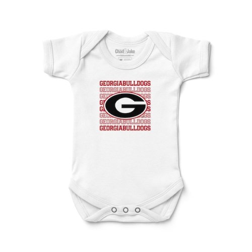 Infant Chad & Jake White Georgia Bulldogs Retro Bodysuit