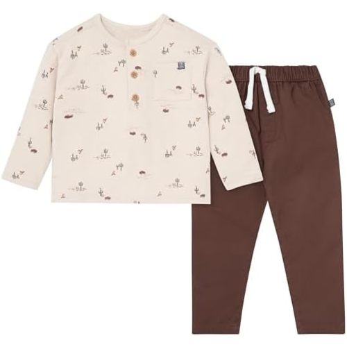 Modern Moments by Gerber baby-boys And Toddler Henley Shirt With Corduroy Pant Set