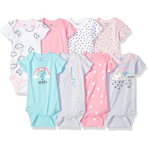 Gerber unisex-baby 8-pack Short Sleeve Onesies Bodysuits