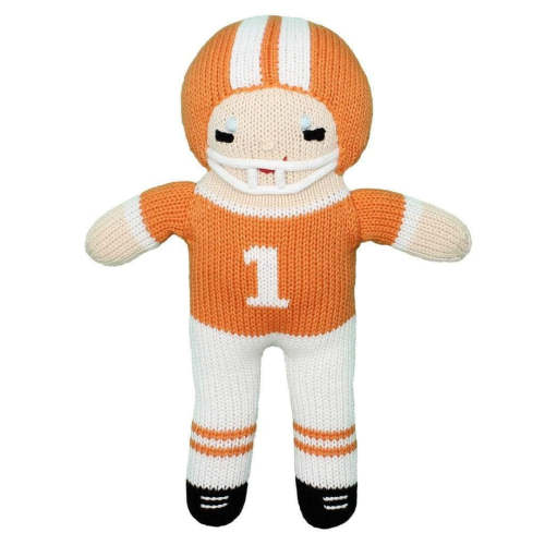 Shop for Football Player Knit Doll - Orange & White online
