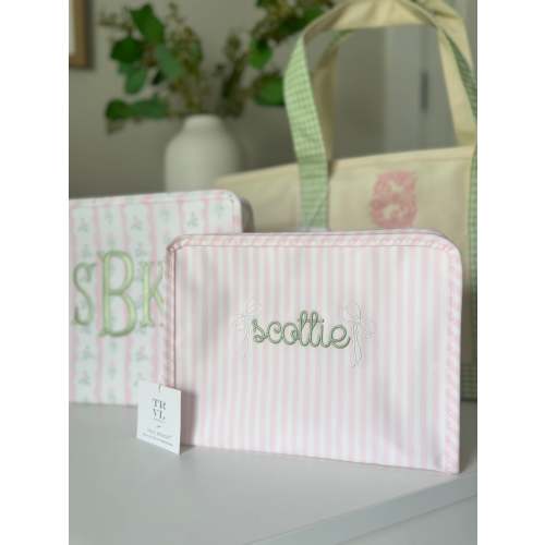 TRVL MEDIUM PINK PIMLICO STRIPE ROADIE – BR Tiny Closet LLC