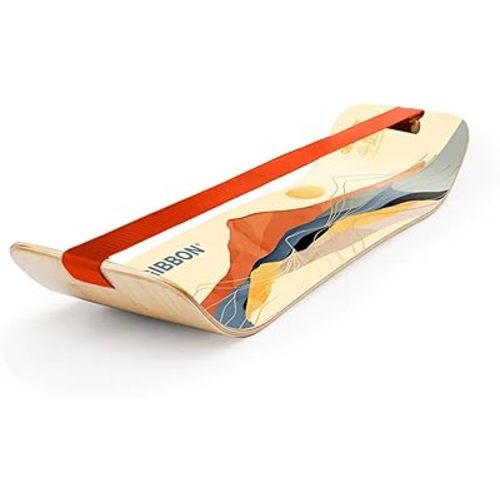 GIBBON SlackBoard - GiBoard Balance Board - Gift for Kids & Adults - 1 & 2 Line Options - Slackline Balance Trainer for Core Workouts, Standing Desk Exercise, Home Gym, Yoga & More