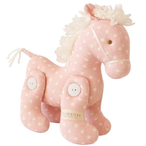 Alimrose Jointed Pony - 22cm Pink White Spot