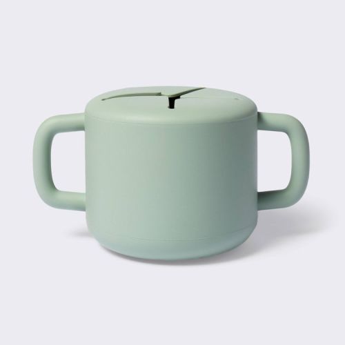 Silicone Snack Cup With Lid - Green - Cloud Island™