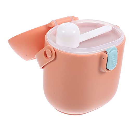 LIFKOME Portable Large Capacity Storage Tank for Nonfat Powder Travel Formula Containers Formula Dispenser Holder Leakproof Milk Powder Case Handle Pink