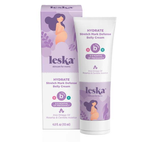 LESKA Maternity Stages B & C Set, Hydrating Belly Cream & Toning Gel, 8 oz, 2 Pack