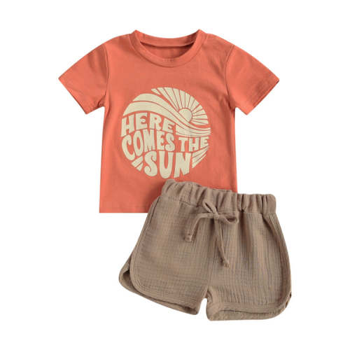 HERE COMES THE SUN Coral Summer Outfit - Hazel & Bo