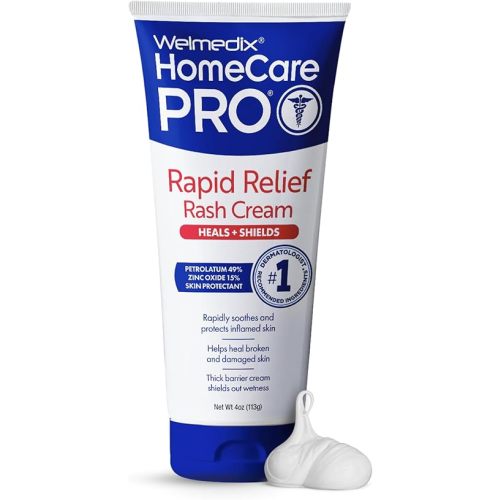 Welmedix Adult Diaper Rash Cream - Maximum Strength Zinc Oxide Cream