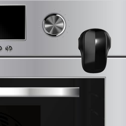 Heart of Tafiti Oven Lock Childproof, Oven Front Door Lock Child Safety, Strong Adhesive Easy to Install, Heat-Resistant, Black
