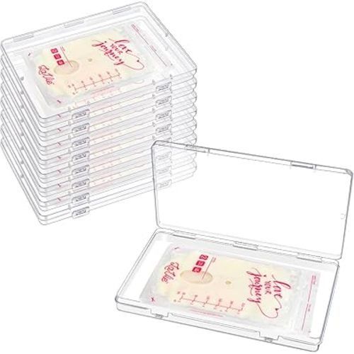 8 Pcs Clear Flat Breast Milk Freezer Storage Organizer, Space Saving Breastmilk Freezer Tray for Breastfeeding Bag Organization, Reusable Breastmilk Storage Containers, 7.48 x 5.11 x 0.67 in