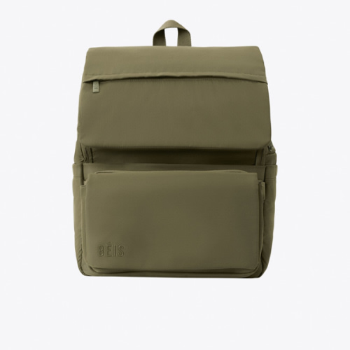 BÉIS 'The Ultimate Diaper Backpack' in Olive - Green Backpack Diaper Bag
