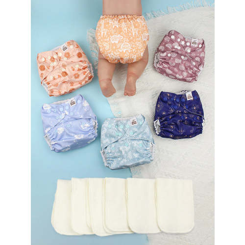 POCKET DIAPER 3.0 WITH INSERTS - 6 PACK(Cabin Vibes)