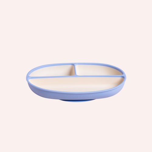 Fun Firsts Silicone Suction Divider Plate - Periwinkle Blue