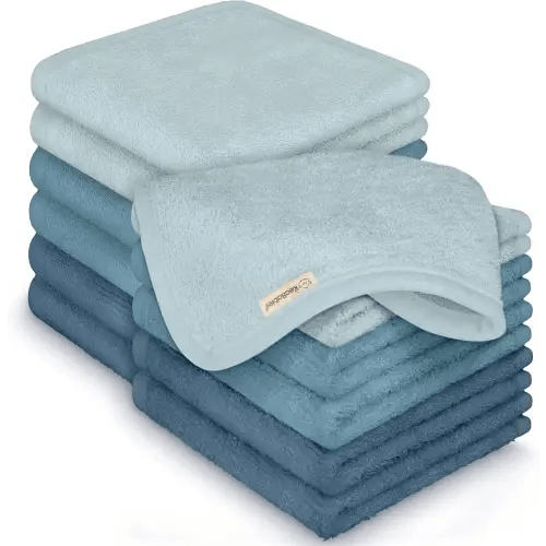 12-Pack Baby Washcloths, Soft Absorbent Washcloths for Face, Body (Depths)
