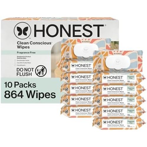 The Honest Company Multi-Use Baby Wipes, Sunburst, 864 Count