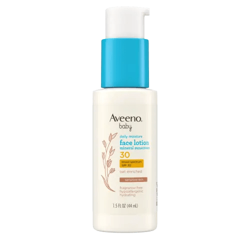 Baby Daily Moisture Face Lotion Mineral Sunscreen SPF30 | Aveeno®
