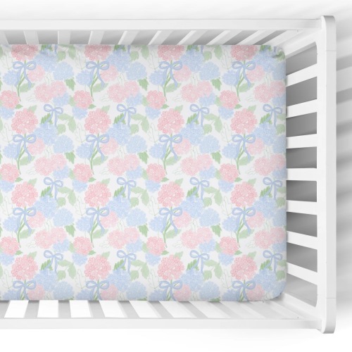 Crib Sheet | Hydrangea Bow