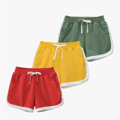 Boys Girls Summer 2 Pack Knit Sports Shorts,Toddler Baby Casual Pull-On Soft Shorts
