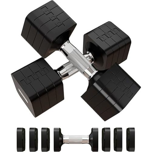 15LB 20LB 40LB 50LB Adjustable Dumbbell Set Free Weights Dumbbells Set for Women Men Hand Weights Sets Adjust Dumbbell Weight Sets for Home Gym Exercise Workout Strength Training Equipments
