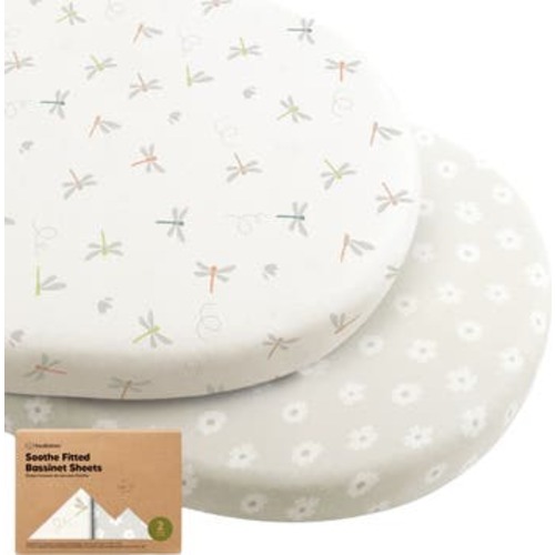 2-Pack Soothe Fitted Bassinet Sheets