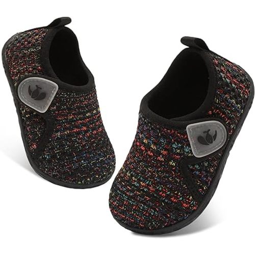 FEETCITY Baby Boys Girls First Walking Shoes Infant Sneakers Crib Shoes Breathable Lightweight Slip On Shoes