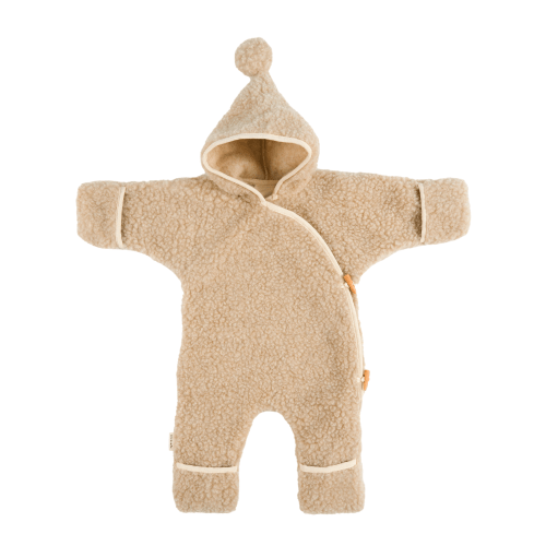 HARRODS X BINIBAMBA MERINO WOOL SNUGGLESUIT BABY ROMPER